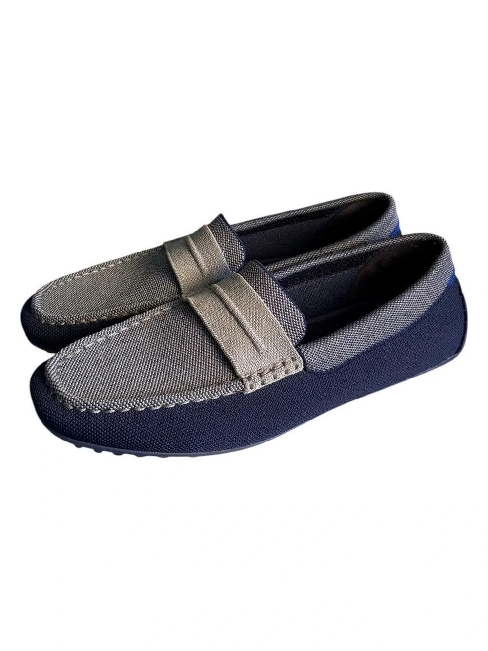 Rothy’s Amalfi Blue & Gray Men’s Driving Loafers Size 10.5